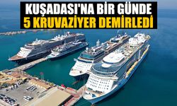 Kuşadası'na bir günde 5 kruvaziyer demirledi