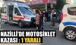 Nazilli’de motosiklet kazası : 1 yaralı