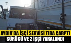 Aydın'da işçi servisinin tıra çarptığı kazada 3 kişi yaralandı