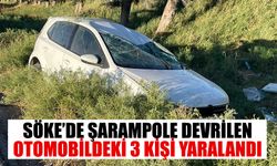 Söke’de şarampole devrilen otomobildeki 3 kişi yaralandı