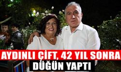 Aydınlı çift, 42 yıl sonra düğün yaptı