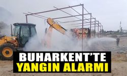 Buharkent’te yangın alarmı