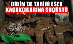 Didim’de tarihi eser kaçakçılarına suçüstü