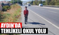 Aydın'da tehlikeli okul yolu