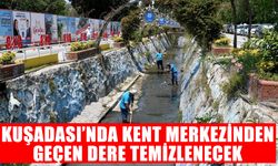 Kuşadası Belediyesi kent merkezinden geçen dereyi temizleyecek