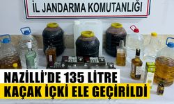 Nazilli’de 135 litre kaçak içki ele geçirildi