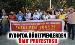 Aydın’da öğretmenlerden ‘ÖMK’ protestosu