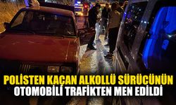 Polisten kaçan alkollü sürücünün otomobili trafikten men edildi