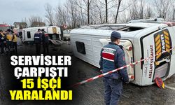 Aydın'da işçi servislerinin çarpıştığı kazada 15 kişi yaralandı