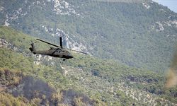 TSK'ya ait 4 helikopterle Muğla'daki orman yangınına müdahale edildi