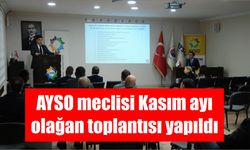 AYSO meclisi Kasım ayı olağan toplantısı yapıldı