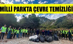 Milli parkta 75 torba çöp ve evsel atık toplandı