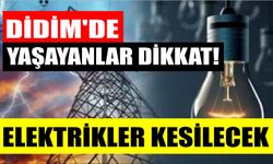 Didim’de yaşayanlar dikkat! Elektrikler kesilecek