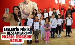 Efeler’in minik ressamları Picasso sergisine katıldı