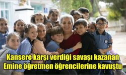 Kansere karşı verdiği savaşı kazanan Emine öğretmen öğrencilerine kavuştu