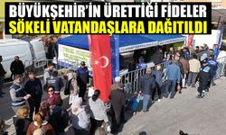 Büyükşehir’in ürettiği fideler Sökeli vatandaşlara dağıtıldı