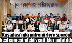 Kuşadası’nda antrenörlere sporcu beslenmesindeki yenilikler anlatıldı