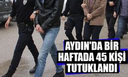 Aydın'da bir haftada 45 kişi tutuklandı