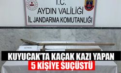 Kuyucak’ta kaçak kazı yapan 5 kişiye suçüstü