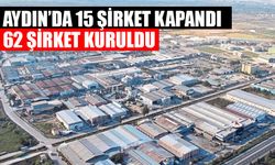 Aydın’da 15 şirket kapandı, 62 şirket kuruldu