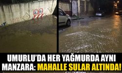 Umurlu’da her yağmurda aynı manzara: Mahalle sular altında!