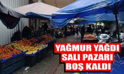 Yağmur yağdı, Salı Pazarı boş kaldı