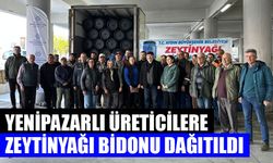 Yenipazarlı üreticilere zeytinyağı bidonu dağıtıldı