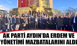 AK Parti Aydın’da Erdem ve yönetimi mazbatalarını aldı