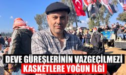 Deve güreşlerinin vazgeçilmezi kasketlere yoğun ilgi