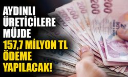 Aydınlı üreticilere müjde: 157,7 milyon TL ödeme yapılacak!