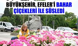Büyükşehir, Efeler’i bahar çiçekleri ile süsledi