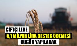 Çiftçilere 5,1 milyar lira destek ödemesi bugün yapılacak