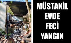 Müstakil evde feci yangın