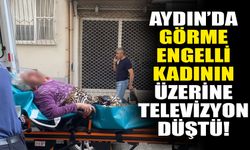 Aydın’da görme engelli kadının üzerine televizyon düştü!
