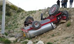 Şarampole devrilen traktörün sürücüsü öldü