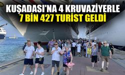 Kuşadası'na 4 kruvaziyerle 7 bin 427 turist geldi