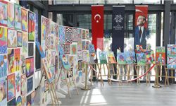 Büyükşehir otizm merkezlerinin öğrencilerinden sanat sergisi