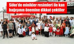 Söke’de minikler resimleri ile kan bağışının önemine dikkat çektiler