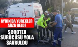 Aydın’da yürekler ağza geldi: Scooter sürücüsü yola savruldu