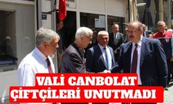 Vali Canbolat, çiftçileri unutmadı