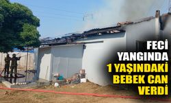 Feci yangında 1 yaşındaki bebek can verdi