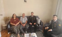 Karpuzlu’da jandarmadan Kıbrıs gazilerine anlamlı ziyaret