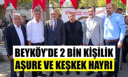 Köşk Beyköy’de 2 bin kişilik aşure ve keşkek hayrı