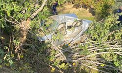 Devrilen otomobilin sürücüsü kurtarılamadı