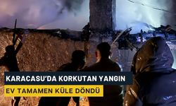 Karacasu’da korkutan yangın: Ev tamamen küle döndü