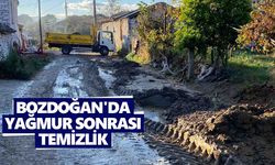 Bozdoğan'da yağmur sonrası temizlik