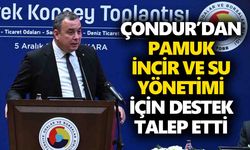 Çondur pamuk, incir ve su yönetimi için destek talep etti