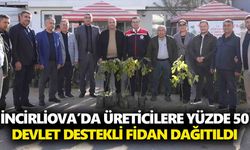 İncirliova’da üreticilere yüzde 50 devlet destekli fidan dağıtıldı