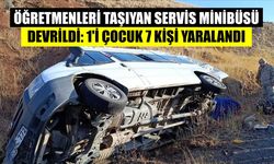 Öğretmenleri taşıyan servis minibüsü devrildi: 1'i çocuk 7 kişi yaralandı