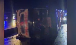 Otobüs devrildi: 3 yolcu yaralandı